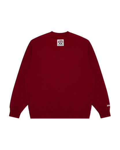 Logo patch crew neck sweatshirt
