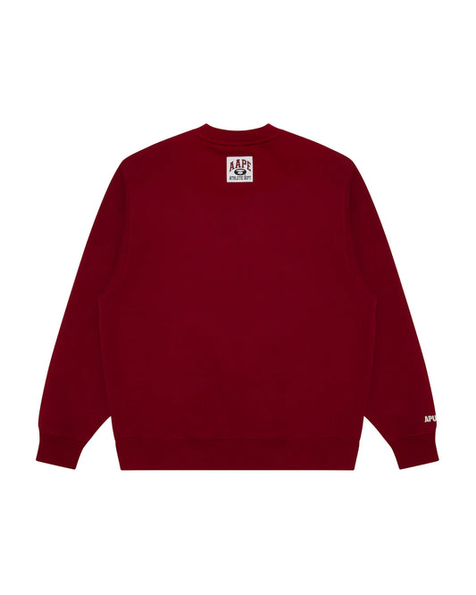 Logo patch crew neck sweatshirt