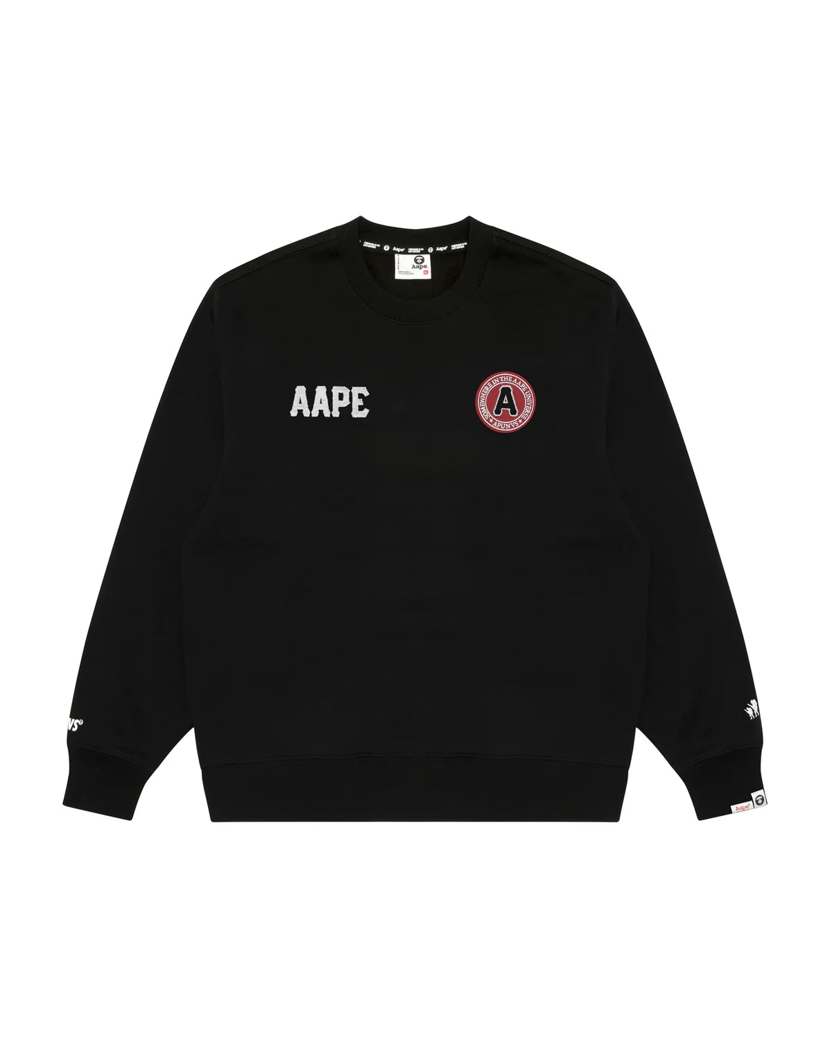 Logo patch crew neck sweatshirt