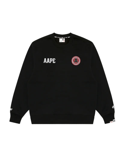 Logo patch crew neck sweatshirt
