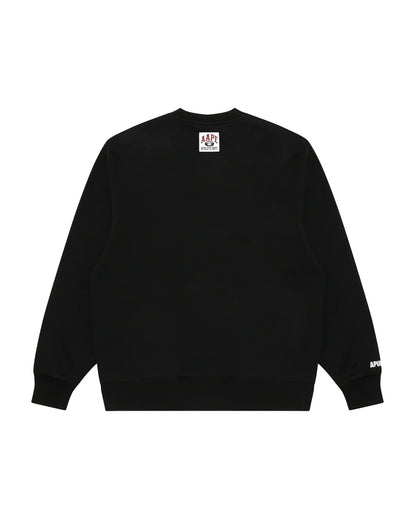 Logo patch crew neck sweatshirt
