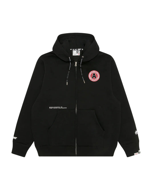 Moonface logo zip-up hoodie