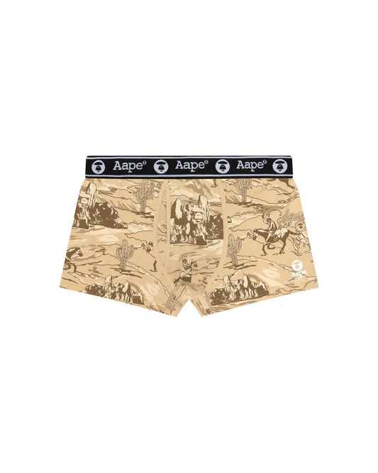 Moonface logo desert landscape print boxer briefs