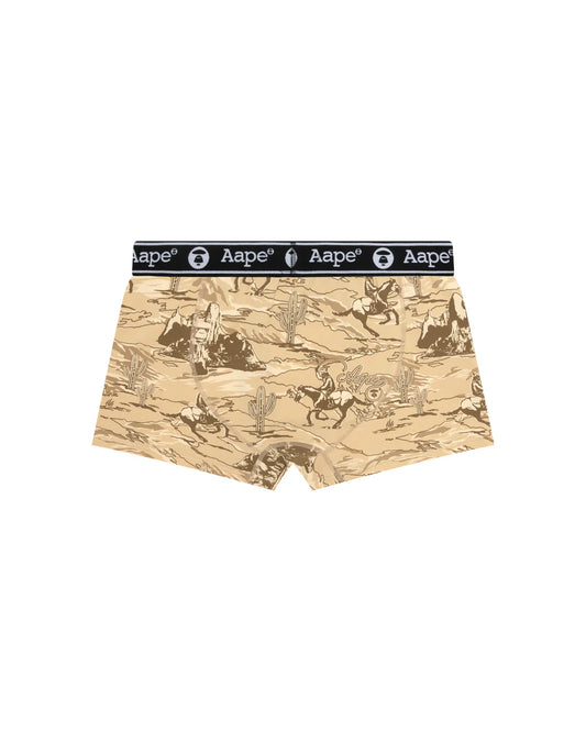 Moonface logo desert landscape print boxer briefs