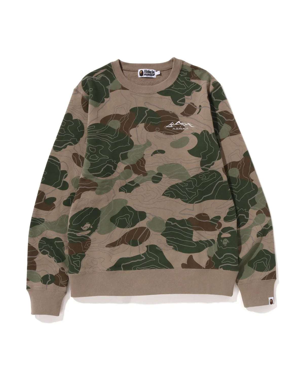 Layered Line Camo Crewneck
