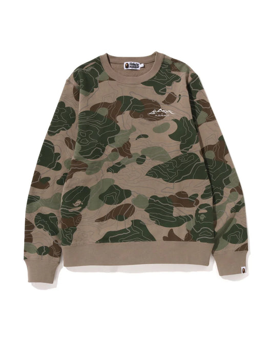 Layered Line Camo Crewneck