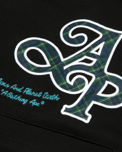 Multi-logo v-neck button down sweatshirt
