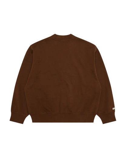 Multi-logo v-neck button down sweatshirt