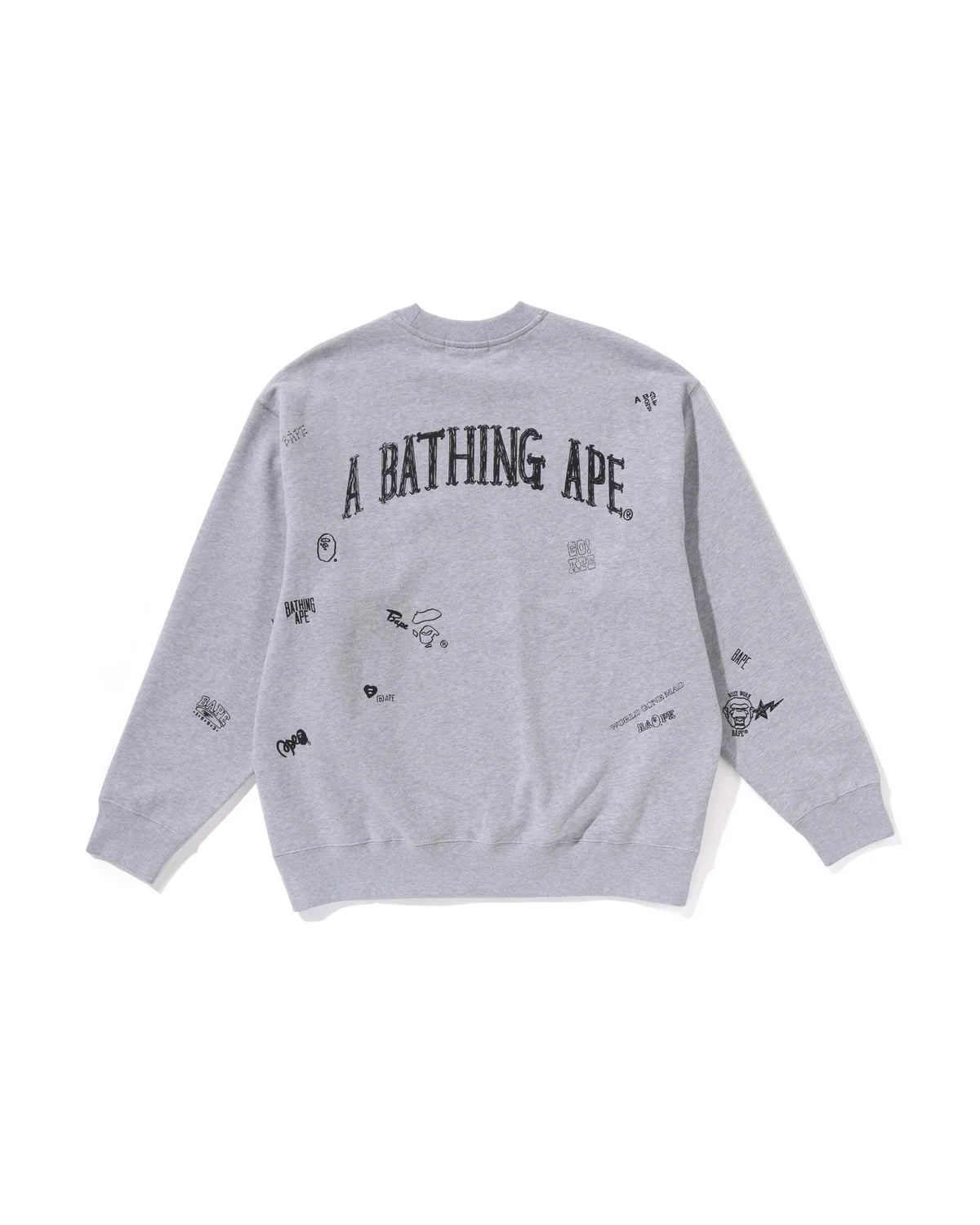 Multi Logo Relaxed Fit Crewneck Sweatshirt