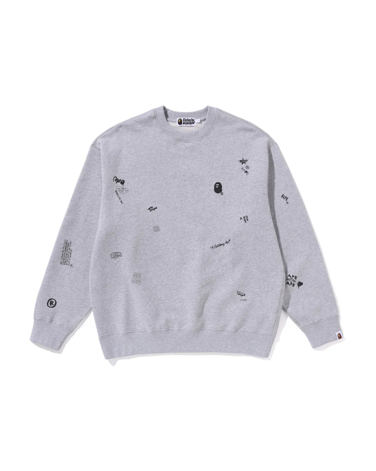 Multi Logo Relaxed Fit Crewneck Sweatshirt