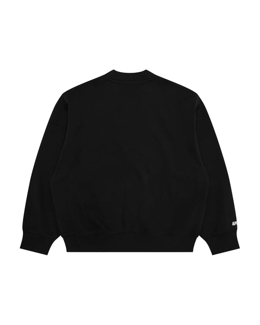 Multi-logo v-neck button down sweatshirt