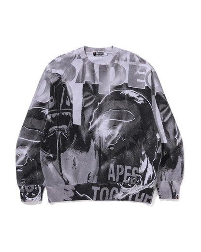 Overprint Relax Fit Crewneck Sweatshirt