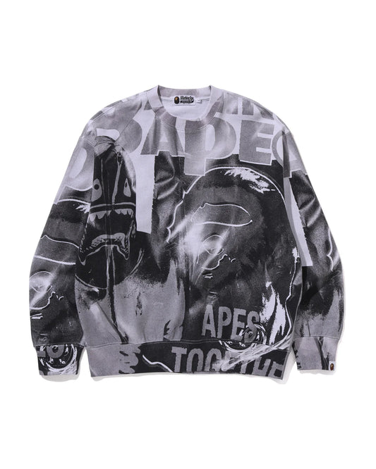 Overprint Relax Fit Crewneck Sweatshirt