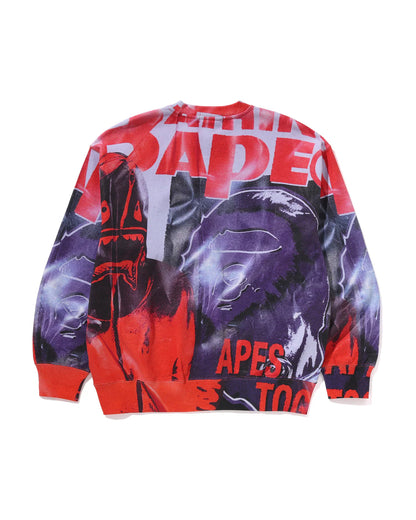 Overprint Relax Fit Crewneck Sweatshirt