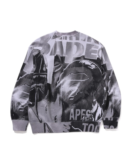 Overprint Relax Fit Crewneck Sweatshirt