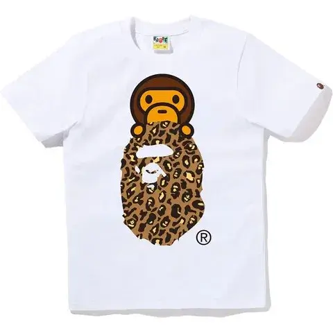 Bape Leopard Milo On Ape Head T-Shirt