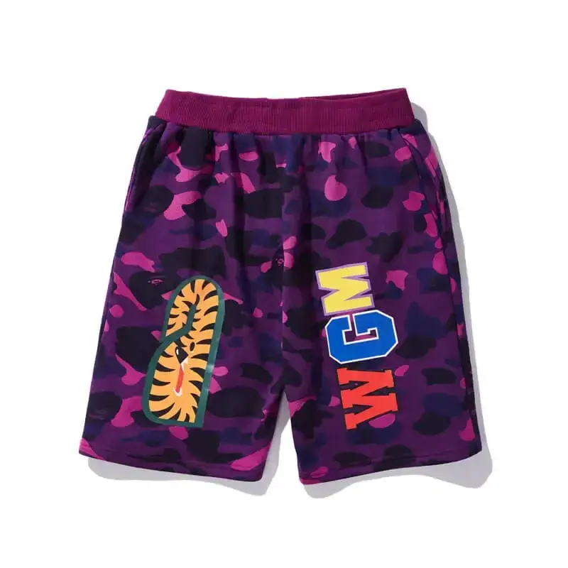 Camouflage Bape Shark Mas's Shorts - Purple