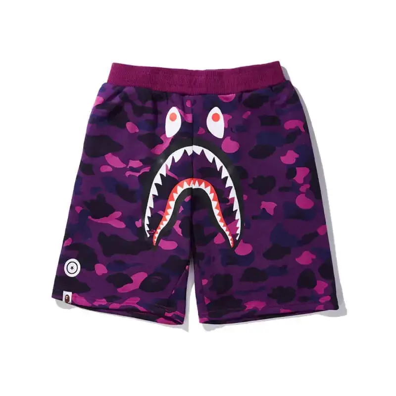 Camouflage Bape Shark Shorts - Purple