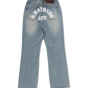 A Bathing Ape Logo Bootcut Denim Pants